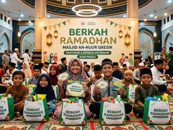 Cahaya Keberkahan Ramadhan Memancar dari Masjid An-Nuur Gresik: Ribuan Jamaah Padati Shalat Tarawih dan Itikaf