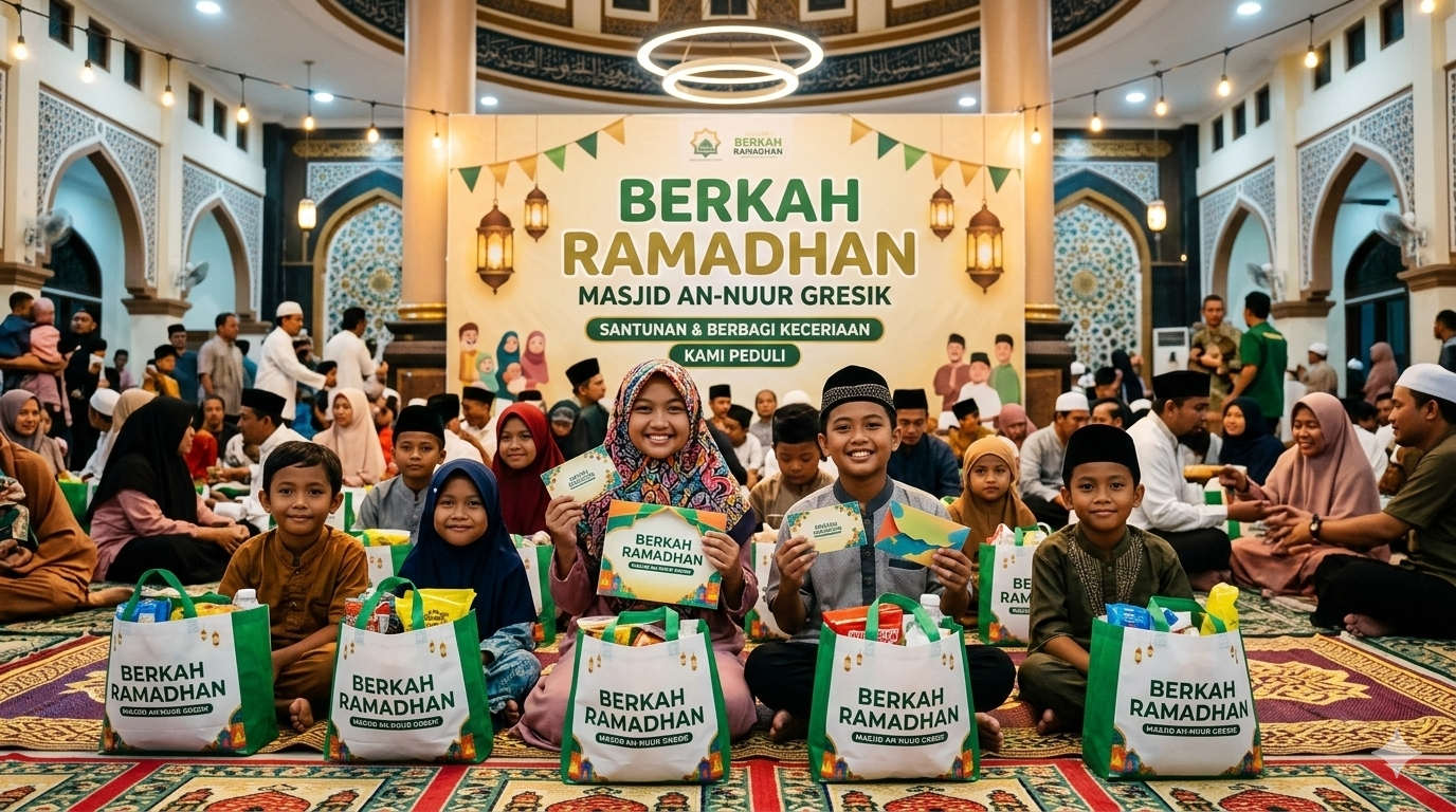 Cahaya Keberkahan Ramadhan Memancar dari Masjid An-Nuur Gresik: Ribuan Jamaah Padati Shalat Tarawih dan Itikaf