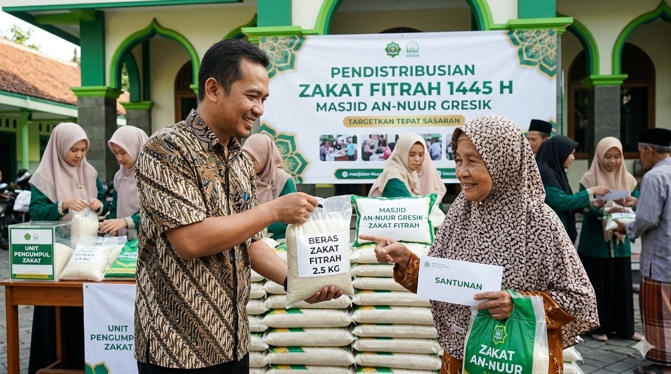 Masjid An-Nuur Gresik Mulai Distribusikan Zakat, Targetkan Penyaluran Tepat Sasaran bagi Mustahik
